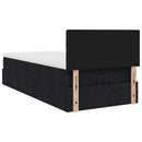 osmannisk sengeramme med madras 80x200 cm stof sort