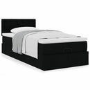 ottoman seng med madras 90x200 cm stof sort