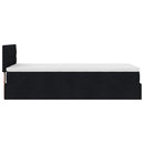 ottoman seng med madras 90x200 cm stof sort
