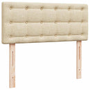osmannisk sengeramme med madras 120x190 cm stof cremefarvet