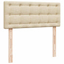 osmannisk sengeramme med madras 120x200 cm stof cremefarvet