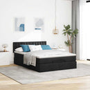 ottoman seng med madras 140x190 cm stof sort