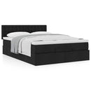 ottoman seng med madras 140x190 cm stof sort