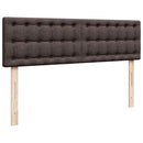 ottoman seng med madras 140x190 cm stof mørkebrun