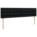osmannisk sengeramme med madras 180x200 cm stof sort
