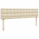 osmannisk sengeramme med madras 180x200 cm stof cremefarvet