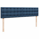 osmannisk sengeramme med madras 200x200 cm stof blå