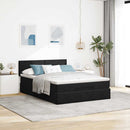 osmannisk sengeramme med madras 140x190 cm fløjl sort