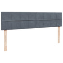 osmannisk sengeramme med madras 200x200 cm fløjl mørkegrå