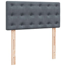 osmannisk sengeramme med madras 90x190 cm fløjl mørkegrå