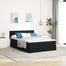 osmannisk sengeramme med madras 140x190 cm fløjl sort