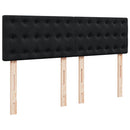 osmannisk sengeramme med madras 140x190 cm fløjl sort
