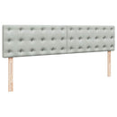 osmannisk sengeramme med madras 200x200 cm fløjl lysegrå
