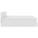 osmannisk sengeramme med madrasser 160x200 cm kunstlæder hvid