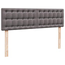 osmannisk sengeramme med madrasser 160x200 cm kunstlæder grå