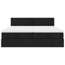 osmannisk sengeramme med madrasser 160x200 cm stof sort