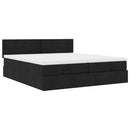 osmannisk sengeramme med madrasser 180x200 cm stof sort