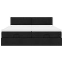 osmannisk sengeramme med madrasser 180x200 cm stof sort