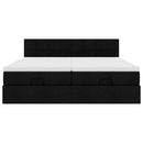 osmannisk sengeramme med madrasser 160x200 cm stof sort