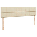 osmannisk sengeramme med madrasser 160x200 cm stof cremefarvet