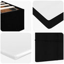 osmannisk sengeramme med madrasser 180x200 cm stof sort