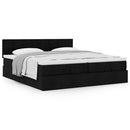 osmannisk sengeramme med madrasser 180x200 cm stof sort
