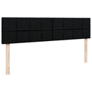 osmannisk sengeramme med madrasser 180x200 cm stof sort