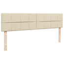 osmannisk sengeramme med madrasser 200x200 cm stof cremefarvet