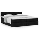 osmannisk sengeramme med madrasser 160x200 cm stof sort