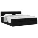 osmannisk sengeramme med madrasser 160x200 cm stof sort