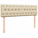 osmannisk sengeramme med madrasser 160x200 cm stof cremefarvet
