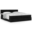 osmannisk sengeramme med madrasser 180x200 cm stof sort