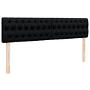 osmannisk sengeramme med madrasser 180x200 cm stof sort