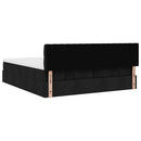 osmannisk sengeramme med madrasser 180x200 cm stof sort