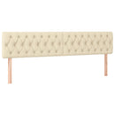 osmannisk sengeramme med madrasser 180x200 cm stof cremefarvet