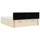osmannisk sengeramme med madrasser 180x200 cm stof cremefarvet