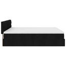 osmannisk sengeramme med madrasser 200x200 cm stof sort