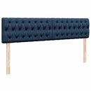 osmannisk sengeramme med madrasser 200x200 cm stof blå