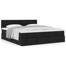osmannisk sengeramme med madrasser 160x200 cm stof sort