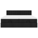 osmannisk sengeramme med madrasser 160x200 cm stof sort