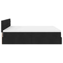 osmannisk sengeramme med madrasser 160x200 cm stof sort