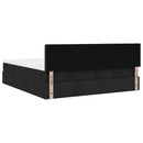 osmannisk sengeramme med madrasser 160x200 cm stof sort