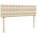 osmannisk sengeramme med madrasser 160x200 cm stof cremefarvet