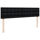 osmannisk sengeramme med madrasser 180x200 cm stof sort