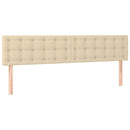 osmannisk sengeramme med madrasser 180x200 cm stof cremefarvet