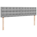 osmannisk sengeramme med madrasser 200x200 cm stof lysegrå
