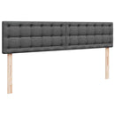 osmannisk sengeramme med madrasser 200x200 cm stof mørkegrå