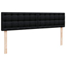 osmannisk sengeramme med madrasser 200x200 cm stof sort