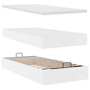 osmannisk sengeramme med madras 100x200 cm kunstlæder hvid