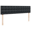 osmannisk seng med madrasser & LEDs 180x200 cm kunstlæder sort
